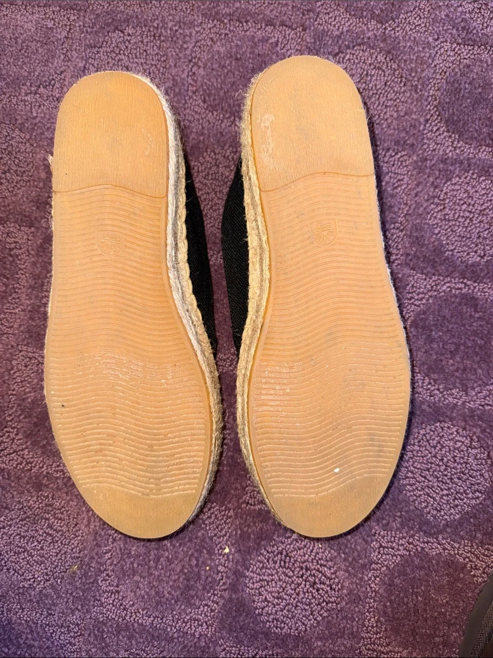 Soludos Black Canvas Smoking Slippers Espadrille Size 6